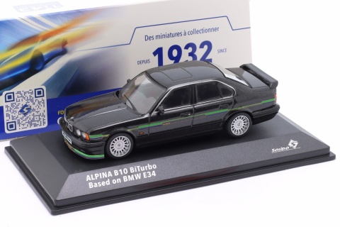 BMW ALPINA B10 Biturbo (E34) 1994 S4310406 Solido 1:43 czarny metalizowany