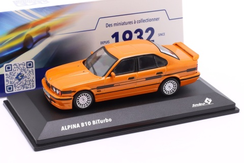 BMW ALPINA B10 Biturbo (E34) 1994 S4310407 Solido 1:43 pomarańczowy