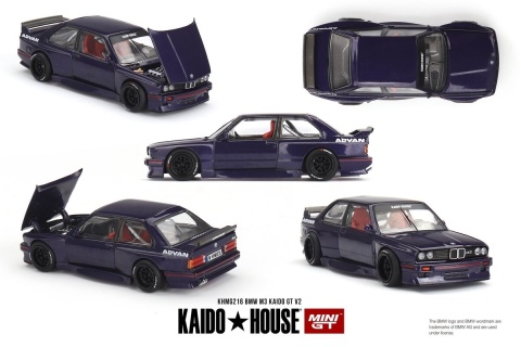 BMW M3 (E30) KAIDO GT V2 1989 KAIDO HOUSE KHMG216 MiniGT 1:64 granatowy