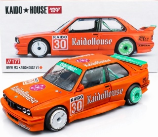 BMW M3 (E30) KAIDOHAUS V1 1989 KAIDO HOUSE KHMG177 MiniGT 1:64 pomarańczowy