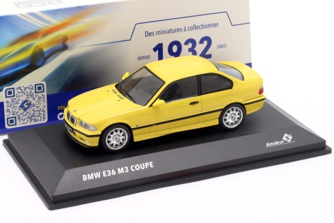 BMW M3 (E36) Coupe 1999 Dakar yellow S4315203 Solido 1:43