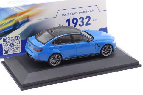 BMW M3 Sedan (G80) Competition 2023 Santorini blue S4315302 Solido 1:43