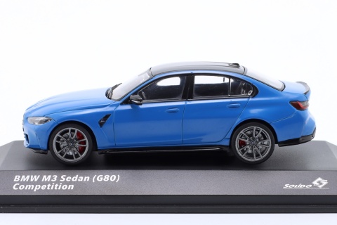 BMW M3 Sedan (G80) Competition 2023 Santorini blue S4315302 Solido 1:43