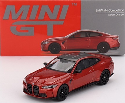 BMW M4 COMPETITION (G82) 2024 Sakhir Orange MGT00811 MiniGT 1:64