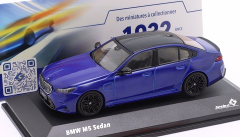 BMW M5 (G90) 2024 marina bay blue S4317551 Solido 1:43 niebieski