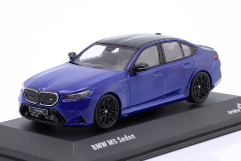 BMW M5 (G90) 2024 marina bay blue S4317551 Solido 1:43 niebieski