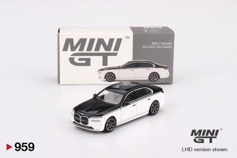 BMW i7 xDrive 60 2024 alpinweiss / schwarz MGT00959 MiniGT 1:64