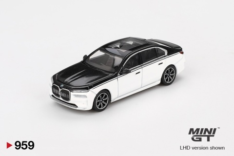 BMW i7 xDrive 60 2024 alpinweiss / schwarz MGT00959 MiniGT 1:64