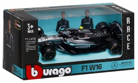 Bolid F1 Mercedes AMG Petronas W16 Kimi Antonelli #12 BBurago model 1:43