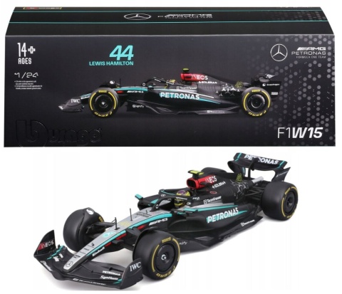 Bolid F1 Mercedes AMG W15 E 2024 #44 Lewis Hamilton 1:24 w gablotce