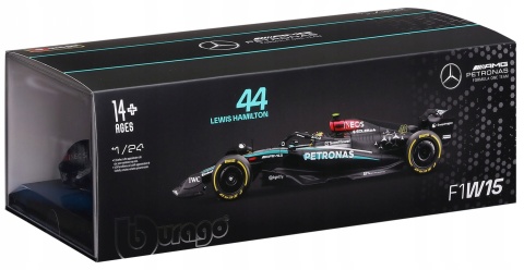 Bolid F1 Mercedes AMG W15 E 2024 #44 Lewis Hamilton 1:24 w gablotce
