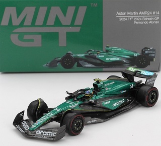 F1 ASTON MARTIN AMR24 #14 F. Alonso Bahrain GP 2024 MGT00999 MiniGT 1:64