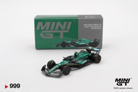 F1 ASTON MARTIN AMR24 #14 F. Alonso Bahrain GP 2024 MGT00999 MiniGT 1:64