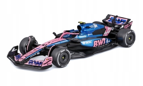 F1 bolid Alpine A525 BWT #43 Franco Colapinto Monaco GP 2025 BBurago 1:43