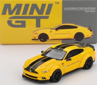 FORD MUSTANG LB-Works 2015 triple yellow MGT01077-L MiniGT 1:64 LHD żółty