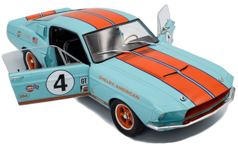 FORD SHELBY MUSTANG GT500 #4 Gulf Racing Tribute 1967 S1802911 Solido 1:18