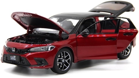 Honda Civic Hatchback 2023 11 generacja model 5541R Paudi 1:18 bordowy