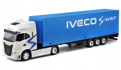 IVECO S-WAY ciągnik siodłowy zestaw naczepa kontener Bburago 1:43