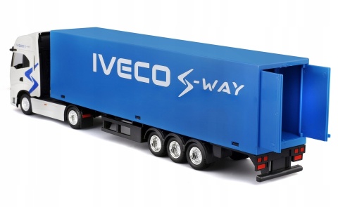 IVECO S-WAY ciągnik siodłowy zestaw naczepa kontener Bburago 1:43
