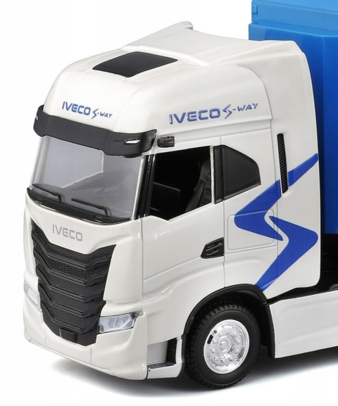 IVECO S-WAY ciągnik siodłowy zestaw naczepa kontener Bburago 1:43