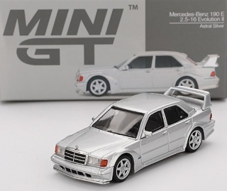 MERCEDES-BENZ 190E 2,5-16 EVO 2 (W201) 1989 MGT00852 MiniGT 1:64 srebrny