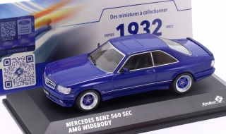 MERCEDES-BENZ 560 SEC AMG (C126) Widebody 1988 S4310907 Solido 1:43 blue