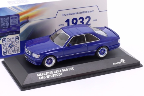 MERCEDES-BENZ 560 SEC AMG (C126) Widebody 1988 S4310907 Solido 1:43 blue