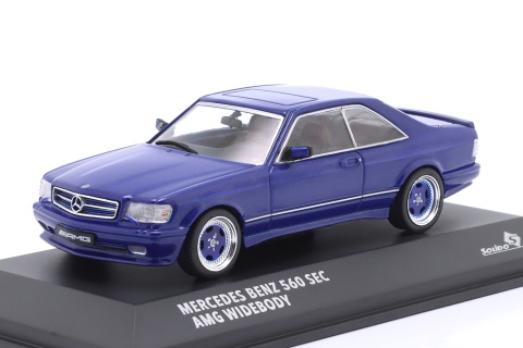 MERCEDES-BENZ 560 SEC AMG (C126) Widebody 1988 S4310907 Solido 1:43 blue