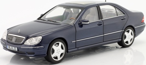 MERCEDES BENZ S-Class S55 AMG W220 (2000) model 183817 Norev 1:18 granatowy