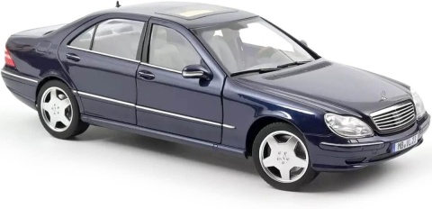 MERCEDES BENZ S-Class S55 AMG W220 (2000) model 183817 Norev 1:18 granatowy