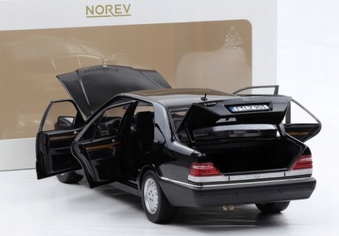 Mercedes-Benz S600 W140 S-Class 1997 model 183045 Norev 1:18 obsidian black