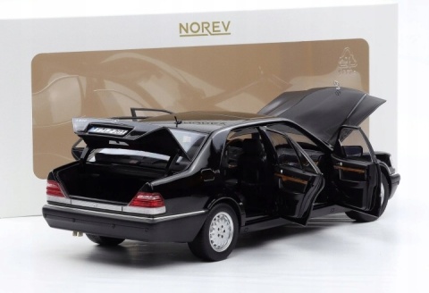 Mercedes-Benz S600 W140 S-Class 1997 model 183045 Norev 1:18 obsidian black