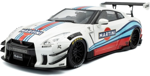 NISSAN GT-R (R35) LBWK Bodykit 2.0 2024 Martini Livery S1805819 Solido 1:18