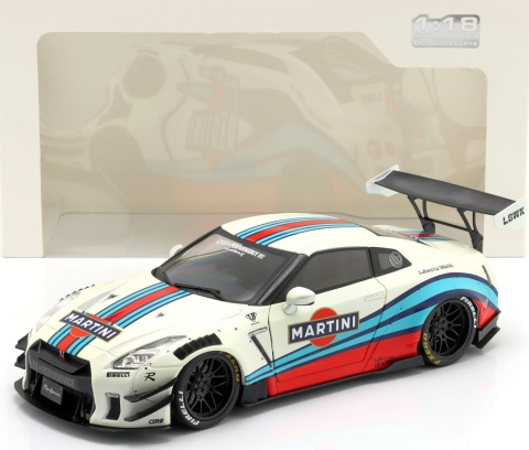 NISSAN GT-R (R35) LBWK Bodykit 2.0 2024 Martini Livery S1805819 Solido 1:18