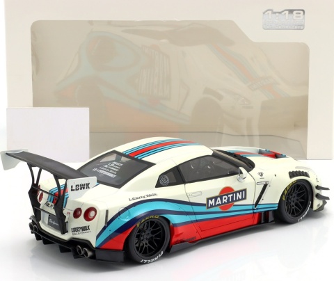 NISSAN GT-R (R35) LBWK Bodykit 2.0 2024 Martini Livery S1805819 Solido 1:18