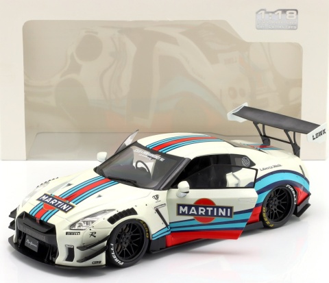 NISSAN GT-R (R35) LBWK Bodykit 2.0 2024 Martini Livery S1805819 Solido 1:18