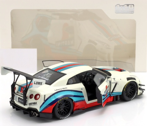 NISSAN GT-R (R35) LBWK Bodykit 2.0 2024 Martini Livery S1805819 Solido 1:18