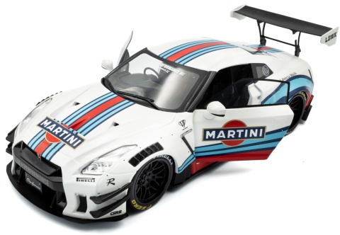 NISSAN GT-R (R35) LBWK Bodykit 2.0 2024 Martini Livery S1805819 Solido 1:18