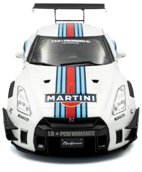 NISSAN GT-R (R35) LBWK Bodykit 2.0 2024 Martini Livery S1805819 Solido 1:18