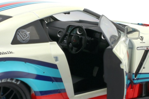 NISSAN GT-R (R35) LBWK Bodykit 2.0 2024 Martini Livery S1805819 Solido 1:18