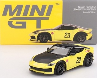 NISSAN Z LB NATION WORKS 2024 Ikazuchi Yellow MGT00826 MiniGT 1:64 żółty