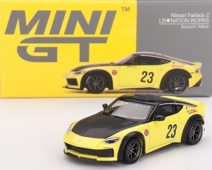 NISSAN Z LB NATION WORKS 2024 Ikazuchi Yellow MGT00826 MiniGT 1:64 żółty