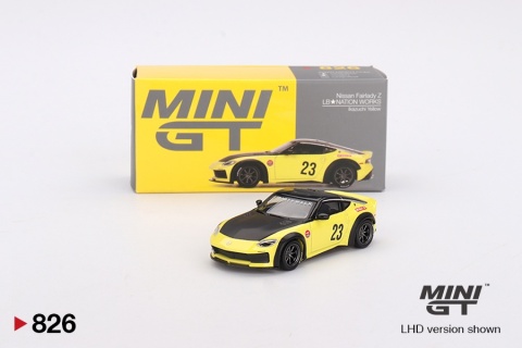 NISSAN Z LB NATION WORKS 2024 Ikazuchi Yellow MGT00826 MiniGT 1:64 żółty
