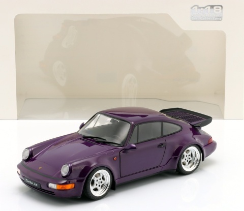 PORSCHE 911 (964) TURBO 1990 model S1803412 Solido 1:18 fioletowy