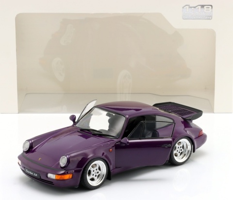 PORSCHE 911 (964) TURBO 1990 model S1803412 Solido 1:18 fioletowy