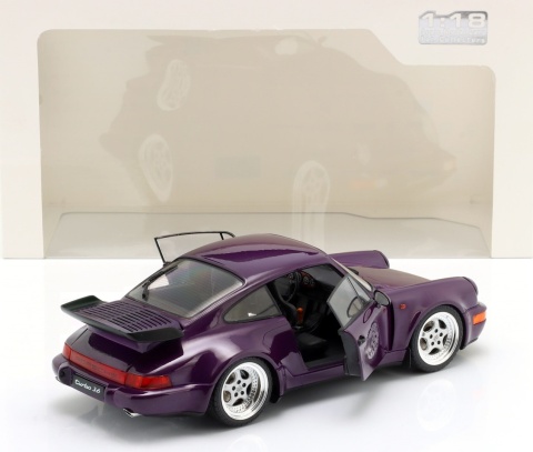 PORSCHE 911 (964) TURBO 1990 model S1803412 Solido 1:18 fioletowy