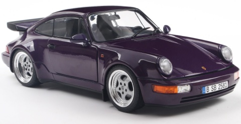 PORSCHE 911 (964) TURBO 1990 model S1803412 Solido 1:18 fioletowy