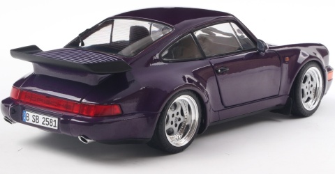 PORSCHE 911 (964) TURBO 1990 model S1803412 Solido 1:18 fioletowy