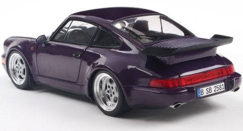 PORSCHE 911 (964) TURBO 1990 model S1803412 Solido 1:18 fioletowy