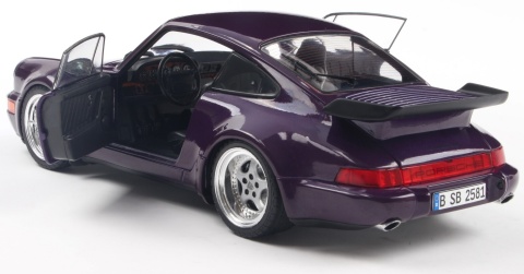 PORSCHE 911 (964) TURBO 1990 model S1803412 Solido 1:18 fioletowy
